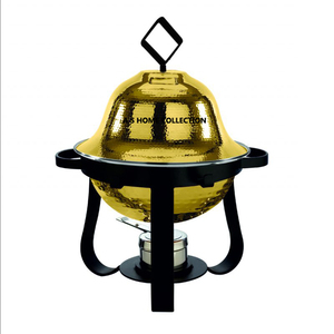 Plato de frotamiento de Color oro rosa rectangular de lujo europeo con calentador de alimentos de soporte para eventos de hotel y catering precio razonable - Product Image 5