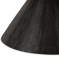 Mesa de Comedor de Diseño Escultural Negra con Atractiva Bola de Mármol Redonda en el Centro y Tapa Redonda, Nueva Mesa de Comedor Moderna de Madera