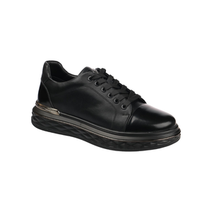 M1063 Baskets décontractées en cuir pour hommes avec logo V triangulaire, lacets plats, semelle en caoutchouc, talon bas, à lacets, vente en gros, export - Product Image 1