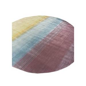 Alfombra Azul de Lana y Viscosa Hecha a Mano, Modelo Tnq-4413, Estilo Boho a Rayas para el Hogar, Rectangular de 9x12 para Sala de Estar, Entrada, Pasillo - Product Image 2