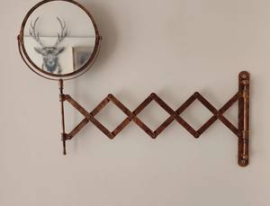 Vintage Makeup <b>Mirror</b>, Two Sided Vanity Makeup Magnification <b>Mirror</b>, <b>Shaving</b> <b>Mirror</b>,Accordion <b>Bathroom</b> <b>Mirror</b>, Wall <b>Mirror</b> - Product Image 4