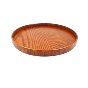 Plateau de service décor de table avec poignées en cuir Offre Spéciale restauration utilisé petit déjeuner serveur de nourriture plateau en bois hôtel Restaurant vaisselle - Product Image 4