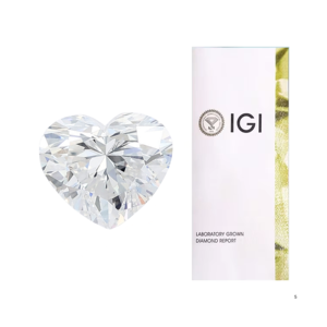 SHREERAJ SOLITAIRE Diamant de laboratoire cultivé CVD de 0,50 ct, taille cœur romantique, couleur D, pureté VVS/VS, certifié IGI, pierre libre pour fiançailles - Product Image 1