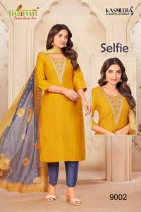 Nouvel ensemble Kurti pour femmes à la mode avec broderie numérique Buti Jequrd Export-vêtements indiens et pakistanais - Product Image 4