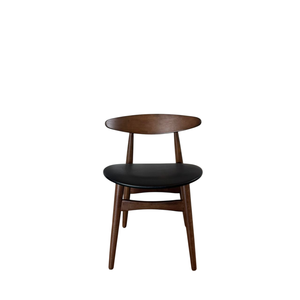 เก้าอี้รับประทานอาหารไม้เนื้อแข็งสไตล์ร่วมสมัยและมินิมอล (ชุด 2 ตัว) - พนักพิงโค้งรูปวงรี - Product Image 4