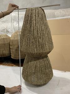 Abat-jour artisanal abat-jour en jonc de mer pendentif plafonnier lustre pour salon fabriqué par le vietnamien FBA Amazon - Product Image 6