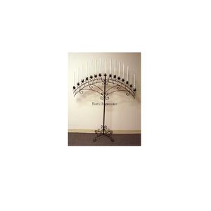 Latest Pattern Arrival Heavy Duty Metal Fully <b>Black</b> Powder Coated Attractive Look 15 Arms Luxury Wedding Decorative <b>Candelabra</b> - Product Image 1