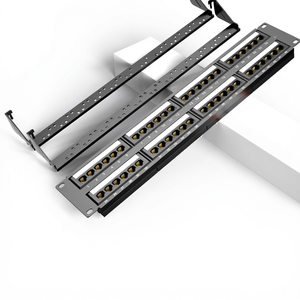 แผงแพทช์เน็ตเวิร์ค Cat6 แบบไม่มีฉนวนป้องกัน 48 พอร์ต ช่องเสียบ RJ45 ขนาด 19 นิ้ว สำหรับติดตั้งบนแร็ค ใช้ในงานอุตสาหกรรม - Product Image 1