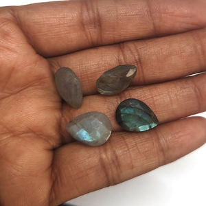 Haute qualité 4 pièces 14x10mm poire briolette gemmes de labradorite naturelle 19.75 Cts Lot US $9 toutes les pierres précieuses en vrac ventes de brevets américains IROC - Product Image 5