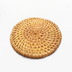 Assiette en bambou et rotin rustique faite à la main, motif floral, style classique en osier naturel, pour la maison, le café, le restaurant, fabriquée au Vietnam - Product Image 6