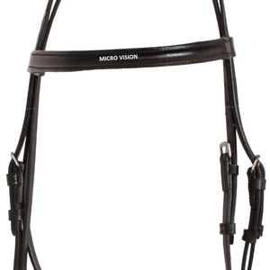 <b>Top</b> Notch Craftmanship Black Brown Raised Eventing Leather Horse English Bridle Stitched, Adjustable Dressage Horse Bridle - Product Image 3