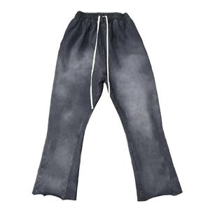 Pantalones de chándal Jogger de lavado ácido para hombre de alta calidad, pantalones acampanados transpirables con cintura de pintura salpicada, estilo informal - Product Image 2
