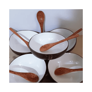 Cuenco de Cerámica con Diseño Único de Cáscara de Coco, Material: Cerámica Esmaltada y Concha Natural; Uso: Decoración de Mesa; Origen: Vietnam - Product Image 2