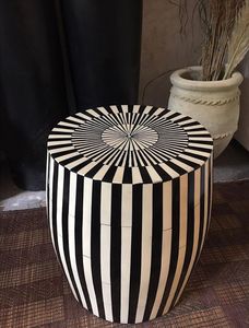 Handcrafted Luxury <b>Bone</b> Inlay Side Table Designed To Enhance Modern Classic Interior Furniture Arrangements - Product Image 2