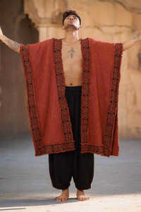 Naomi Kimono Robe élégante en coton imprimé de blocs, enveloppement Boho léger, couverture polyvalente pour les festivals de tous les jours - Product Image 2