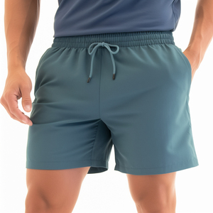 Short de Sport pour Homme avec Logo Personnalisé, Couleur Unie, Séchage Rapide, Pantalon d'Entraînement Surdimensionné Respirant avec Poches - Product Image 3