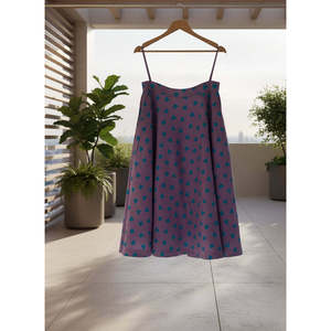 Falda de Sarga Lavender Love, Cómoda y Transpirable, de Algodón, Estilo Deportivo, Corte Recto, Cintura Natural, Decoración con Estampado Tejido - Product Image 2