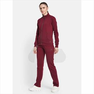 Femmes hiver solide Fitness survêtement ensemble respirant chaud à manches longues décontracté haut court à capuche pantalons de survêtement vêtements de sport OEM entretenu - Product Image 1