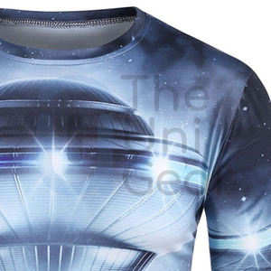 T-shirts de sport pour hommes en coton 100% de haute qualité, tricotés, surdimensionnés, lourds, avec logo personnalisé imprimé, écologiques, vente en gros - Product Image 4