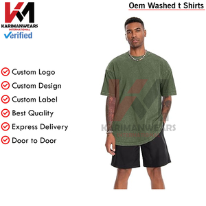 Camisetas de gran tamaño para hombre Camisetas holgadas básicas lavadas vintage de manga corta | Tops cómodos con estilo informal - Product Image 2