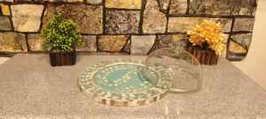 Plateau en nacre en acrylique fabriqué à la main Design arabe élégant pour les bonbons, les dates et la présentation de cadeaux d'occasion spéciale - Product Image 4