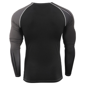 Logotipo personalizado Rash Guard para los hombres de varios colores de manga larga de compresión camiseta de gimnasio al por mayor de diseño personalizado ropa de compresión - Product Image 2