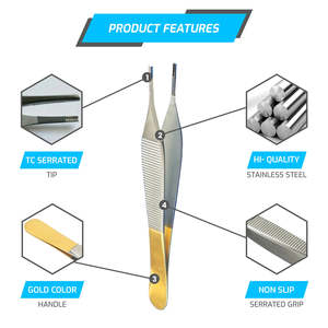 Nuevas Pinzas de Disección TC de Alta Calidad al por Mayor, 17 cm, Pinzas Hemostáticas para Hospital, Acero Inoxidable - Product Image 3