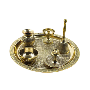 Ensemble de brûleurs d'encens décoratifs en laiton couleur antique, style arabe islamique, pour Oud et Bakhoor, vente en gros, idéal pour cadeaux - Product Image 5