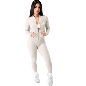 Veste zippée intégrale Sculpt Fit pour femme, extensible, à manches longues, pour le yoga, la gym, l'entraînement, le sport et les loisirs, finition lisse, confort quotidien - Product Image 2
