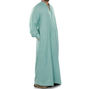 Modern Kuwait Style <b>Mens</b> Thobe Jubbah 2025 Wholesale High Quality Islamic Arabic Daffah <b>Thobes</b> Manufacturer - Product Image 2