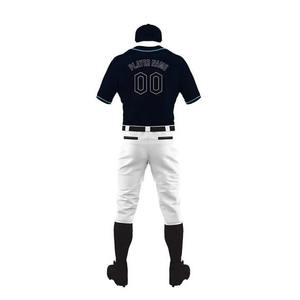 Ensemble d'uniformes de baseball pour hommes personnalisés en gros, vêtements de sport personnalisés, uniformes d'équipe, impression par transfert thermique 100% - Product Image 2