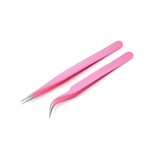High Quality Straight Curved Eyelash Tweezers Set Essential Tools Precise Lash <b>Application</b> Featuring Volume Fiber Private <b>Label</b> - Product Image 2