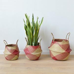Seagrass <b>laundry</b> <b>basket</b> worldwide shipping high quality <b>foldable</b> sea grass <b>baskets</b> for bedroom kitchen - Product Image 6
