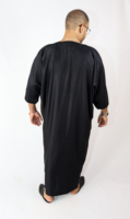 Gabardine noire chic Gandoura marocaine pour hommes robes caftan faites à la main 10 OEM lavable traditionnel personnalisé accepté
