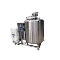 Tanque de Almacenamiento de Leche Vertical/Horizontal de Acero Inoxidable, Enfriador con Motor, Capacidad de 250L, Bajo Ruido, 220-240V/380-420V, Sri Brother