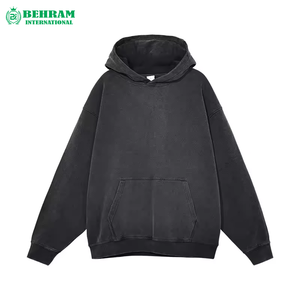 Vente en gros de sweats à capuche personnalisés en molleton uni/éponge française 100% coton, coupe classique, avec logo sur le devant, vêtements - Product Image 1