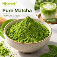 Poudre de Matcha biologique de qualité cérémonielle Yibenef en vrac, sac de 1 kg, certifiée UE USDA, vente en gros pour l'alimentation et les boissons