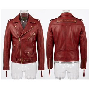 Veste d'hiver pour homme en cuir de haute qualité, confortable, style motard, coupe slim, tendance. - Product Image 2