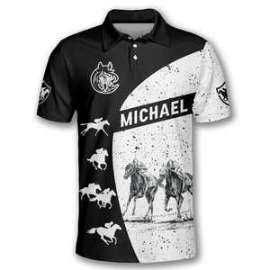 Camiseta Polo para montar a caballo para hombre, camiseta ecuestre ligera y transpirable, ropa deportiva informal cómoda para entrenamiento y competición - Product Image 5