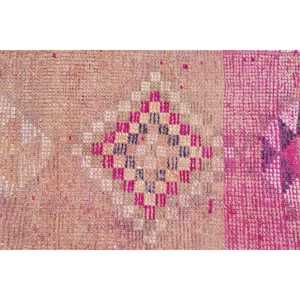 Tapis turc vintage de 2,5 x 11,5 pieds, tapis de couloir, tapis persan Herki rose - Product Image 5