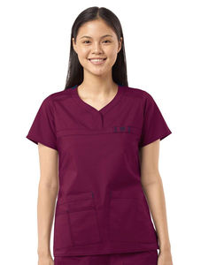 Meilleur design 2025 femmes solide grande manches courtes infirmières soins de santé vêtements de travail uniformes d'hôpital tuniques 2023 hôpital porte - Product Image 4