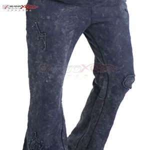 Chándal elegante lavado ácido para hombre con capucha superior y parte inferior de Jogger logotipo personalizado transpirable y para la temporada de invierno - Product Image 6