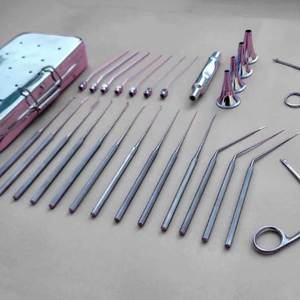 Juego de Instrumentos Quirúrgicos ORL para Miringotomía y Miringoplastia, 29 Piezas, de Acero, Portátiles, para Perros y Caballos - Product Image 2
