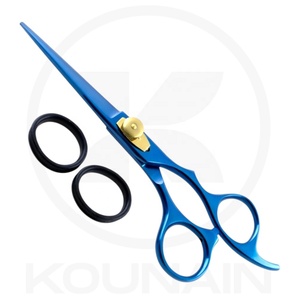 Tijeras de Barbero Profesionales Japonesas de Acero Inoxidable 420 para Diestros, No Plegables, con Punta Recta y Mango Mediano para Cortar el Cabello - Product Image 5