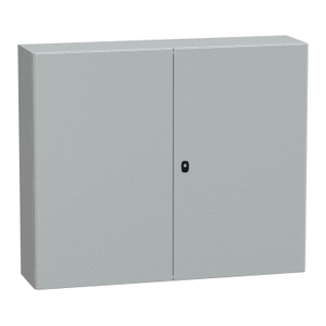 Per SCHNEIDER ELECTRIC NSYS3D101230D - Pannello di montaggio a parete in acciaio per quadri elettrici S3D con doppia porta piana e piastra di montaggio - Product Image 1