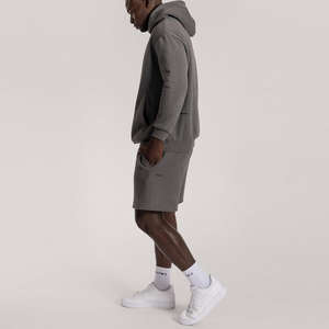 <b>Men</b> Sets Two Piece Custom Windbreaker Sports <b>Shorts</b> And Hoodie Tracksuit <b>Zip</b> Up Hoodie Sweat Suit Nylon <b>Short</b> Set - Product Image 2