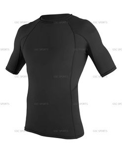 Custom Made Half Sleeve Rash Guards Plain Colors Spandex <b>Base</b> <b>Layer</b> for <b>Men</b> Women Wholesale Prices for MMA Martial Arts Wear - Product Image 5