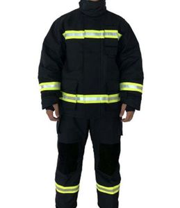 Combinaison de travail haute visibilité en polyester ignifuge, uniforme de sécurité réfléchissant pour les pompiers et les travailleurs industriels - Product Image 2