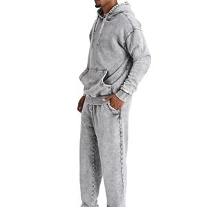 Chándales de lavado ácido informales de invierno de etiqueta privada de alta calidad para hombres Color personalizable y logotipo 100% algodón transpirable 2026 - Product Image 6