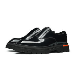 รองเท้าหนังแบบมีแถบยางยืดและส้นรองเท้าทนทานต่อการสึกหรอสำหรับผู้ชาย รองเท้าแบบทางการ - Product Image 1